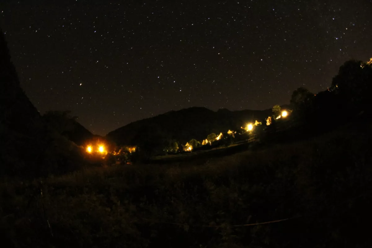 Village d'Aulon après la conversion de l'éclairage - B. CHARLIER